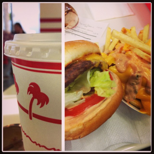 Those fries aren't animal-y. No grilled onions for me. 